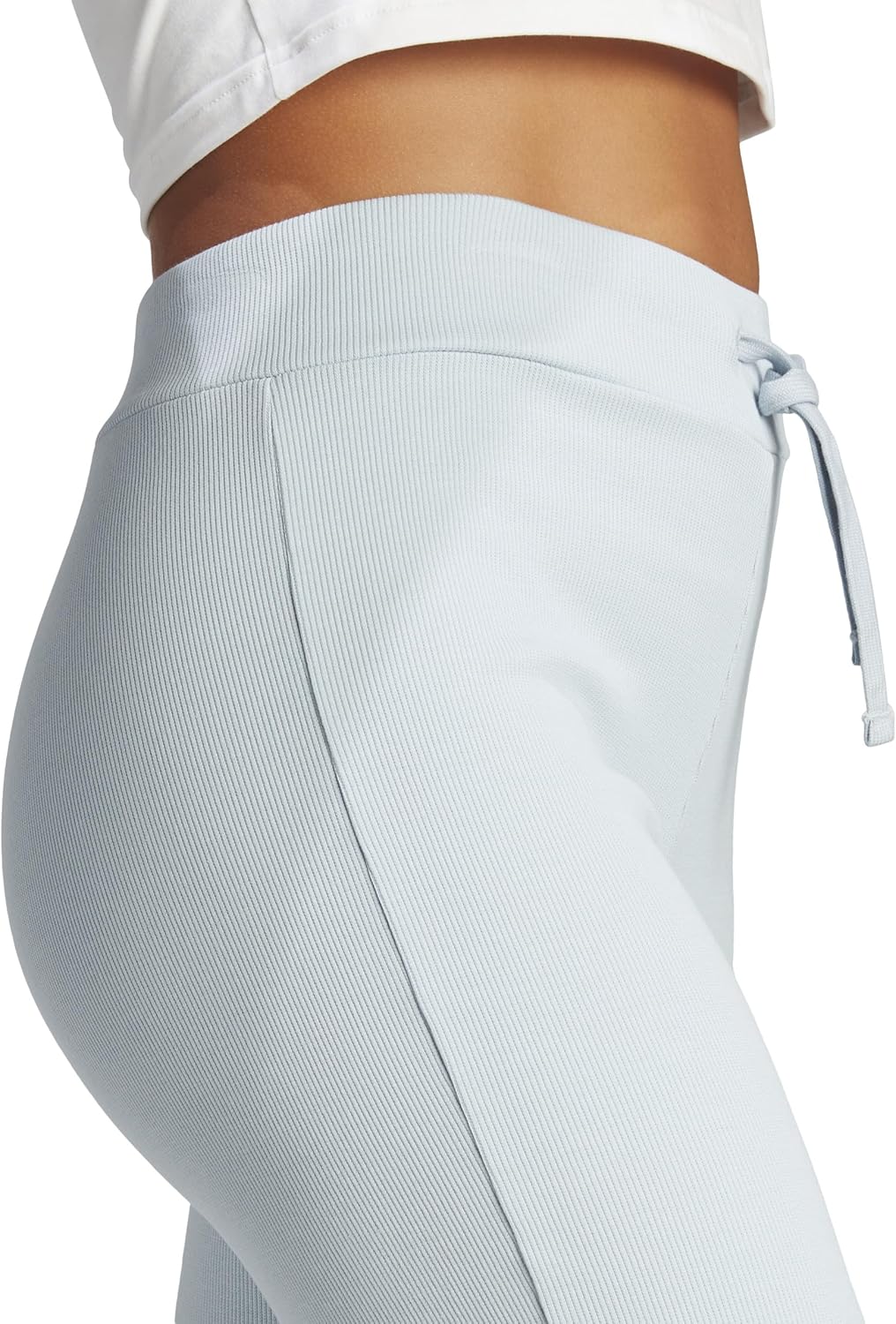 Adidas Womens Lounge Ribbed Flared Leg Pants - Image 5
