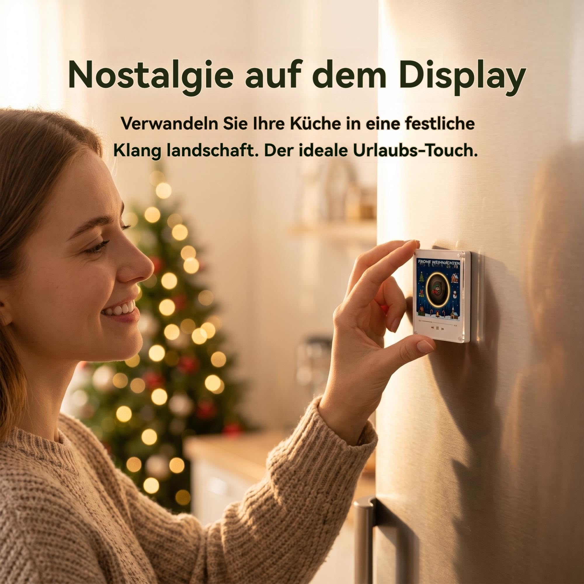 Fridge Magnet Music Player Christmas, 9 Disc Magnet Musikbox KüHlschrank