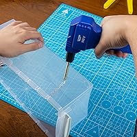 Vista 2 de Kit de soldador de plástico WEP 960-V 110V con luces LED con 200 grapas calientes y alicates para soldadura de plástico de parachoques de coche