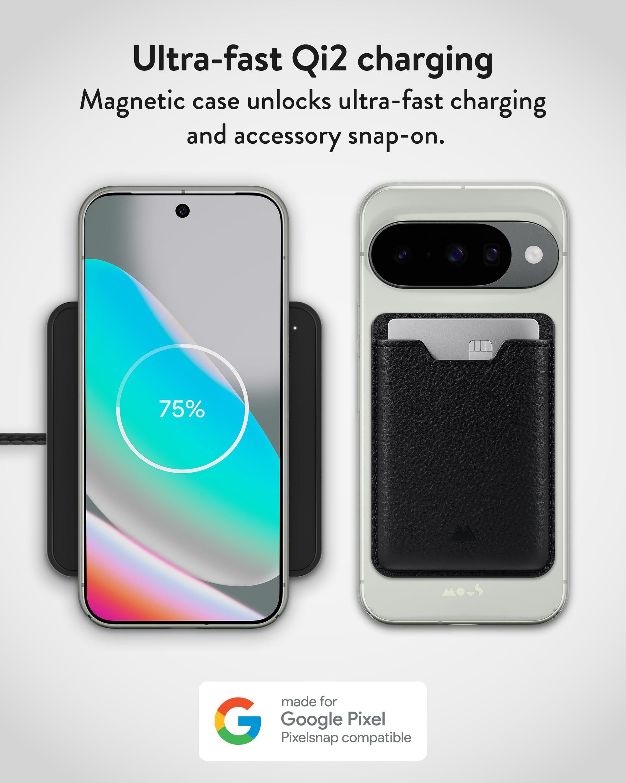 Poetic Guardian MagPro Case for Google Pixel 10 Pro XL 5G, [Compatible with MagSafe & Fingerprint ID], [2 Front Frame] Full-Body Shockproof Clear Cover with Built-in Screen Protector, Black/Clear