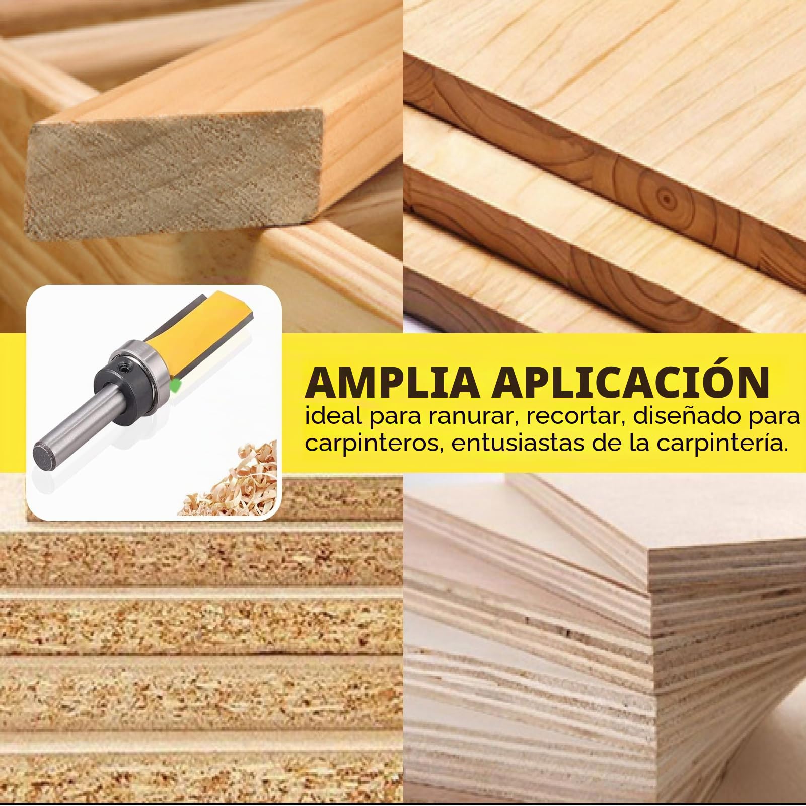 Fresa Copiadora 6mm 3pcs para Madera
