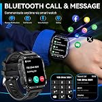 Military Smart Watch for Men with LED Flashlight 2.0'' HD Big Screen Rugged Smartwatch 430mAh Big Battery Fitness Tracker with Health Monitor Make Calls for iPhone Android