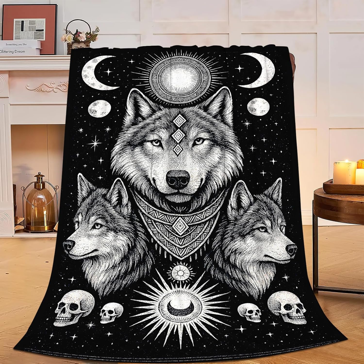 Wolf Blanket Wolves Throw Blanket Soft Cozy Fleece Fuzzy Stuff Plush Flannel Gifts for Girls Women Boys Kids Adults 40''x50''