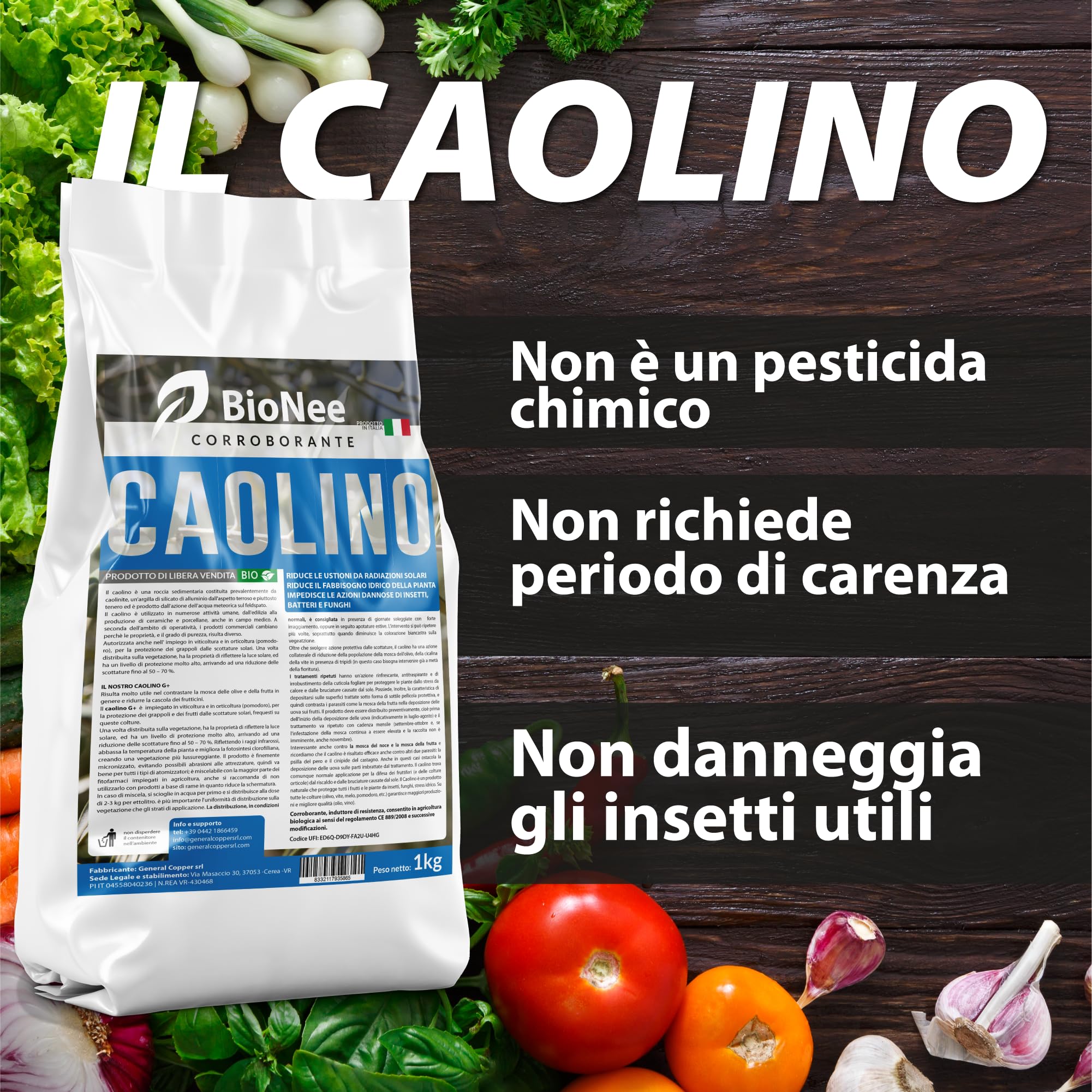 Caolino corroborante potenziatore difese naturali MOSCA DELL'OLIVO (25 kg)