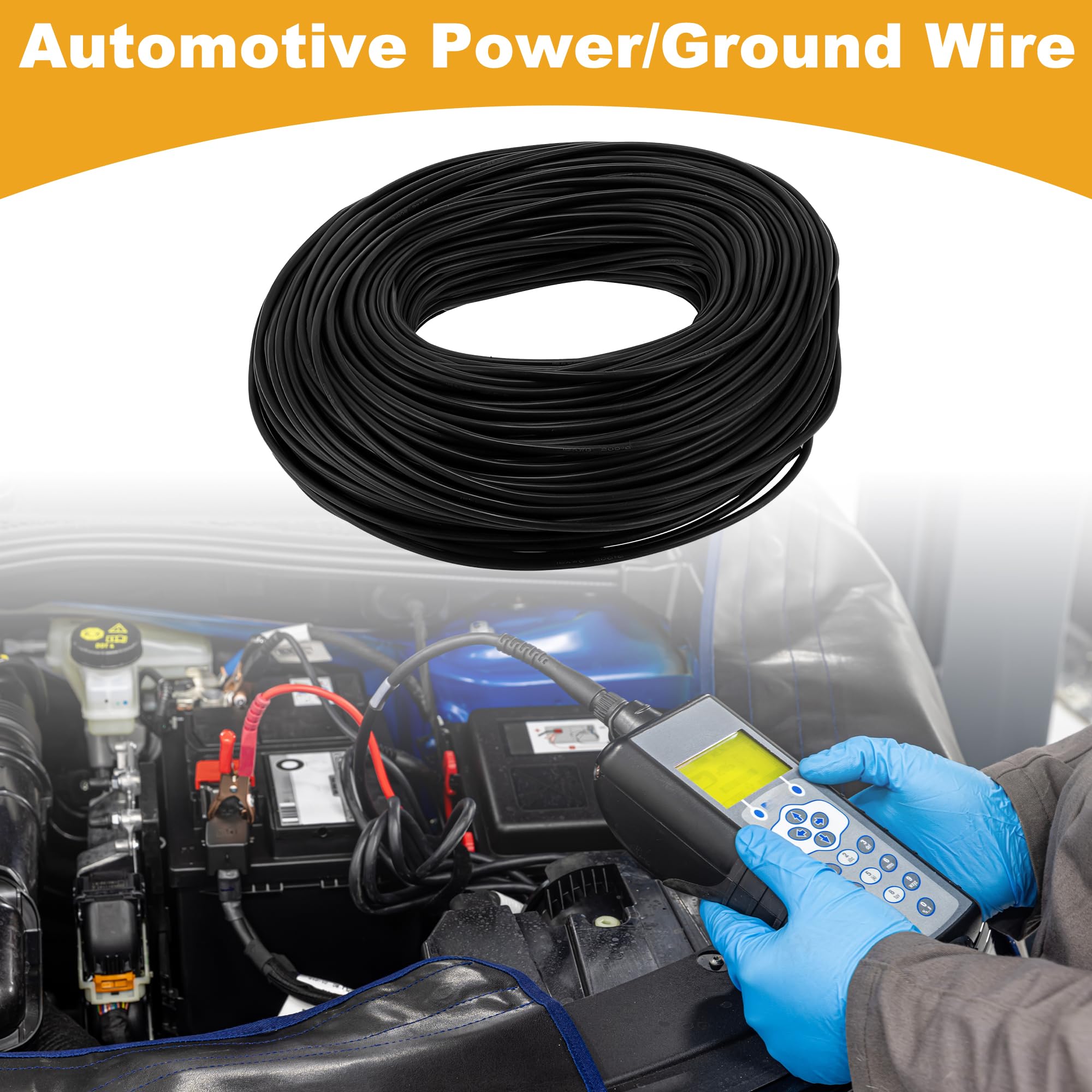 Fil De Masses 1 Pièce 16AWG Gaine Isolée pour Voiture Autoradio