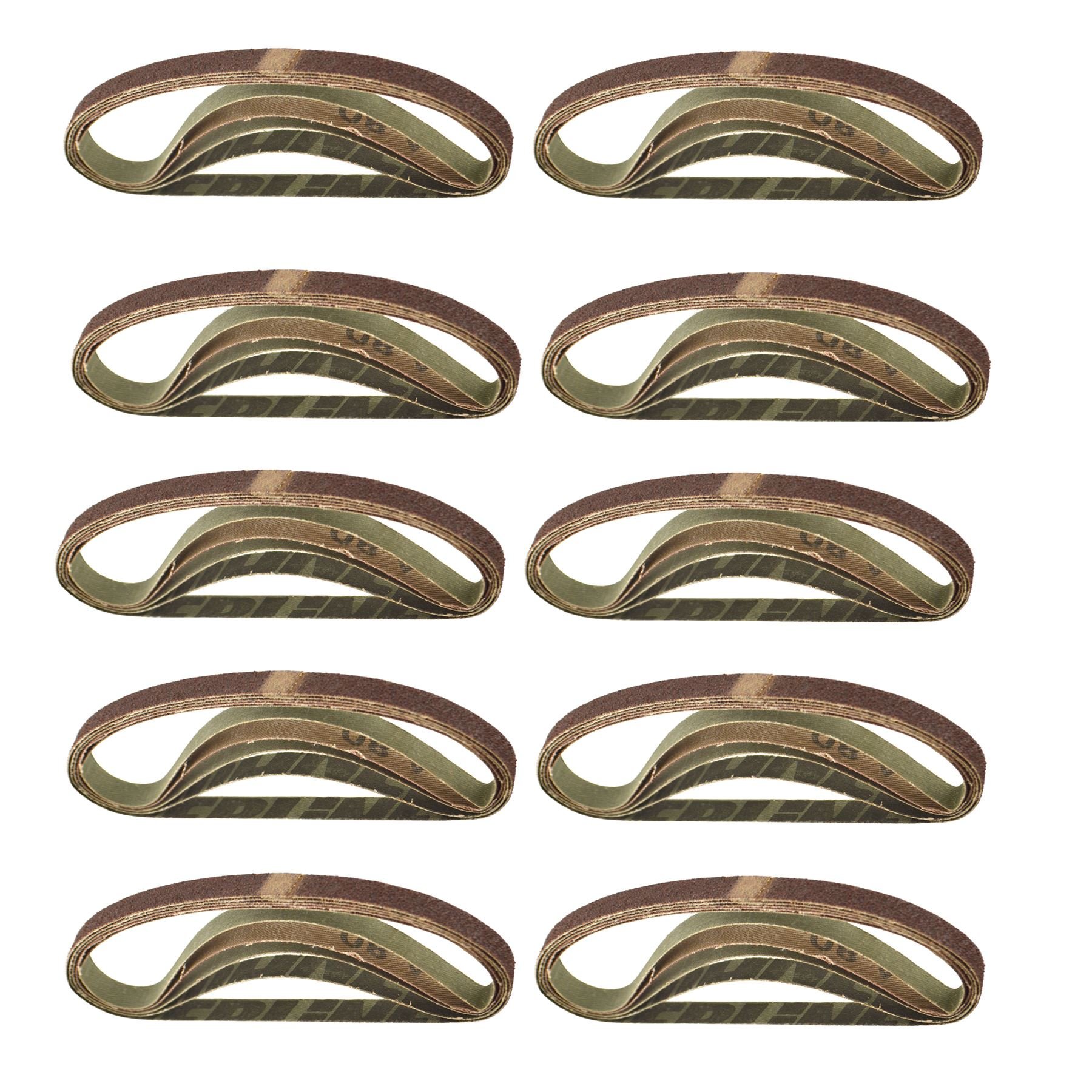 Nastri Abrasivi Grana 80 3 Cinghie Levigatrici In Ossido Di Alluminio, Grana 80 - 3x21 Pollici, Per Levigatrici A Nastro Cinghie Abrasive Ossido Alluminio - Foto 2