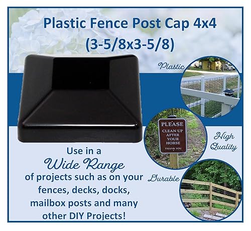 Miniatura 5 de Paquete de 24 tapas para postes de valla, protegen los postes de madera para exteriores en perfil bajo, fabricados en Estados Unidos (4 x 4