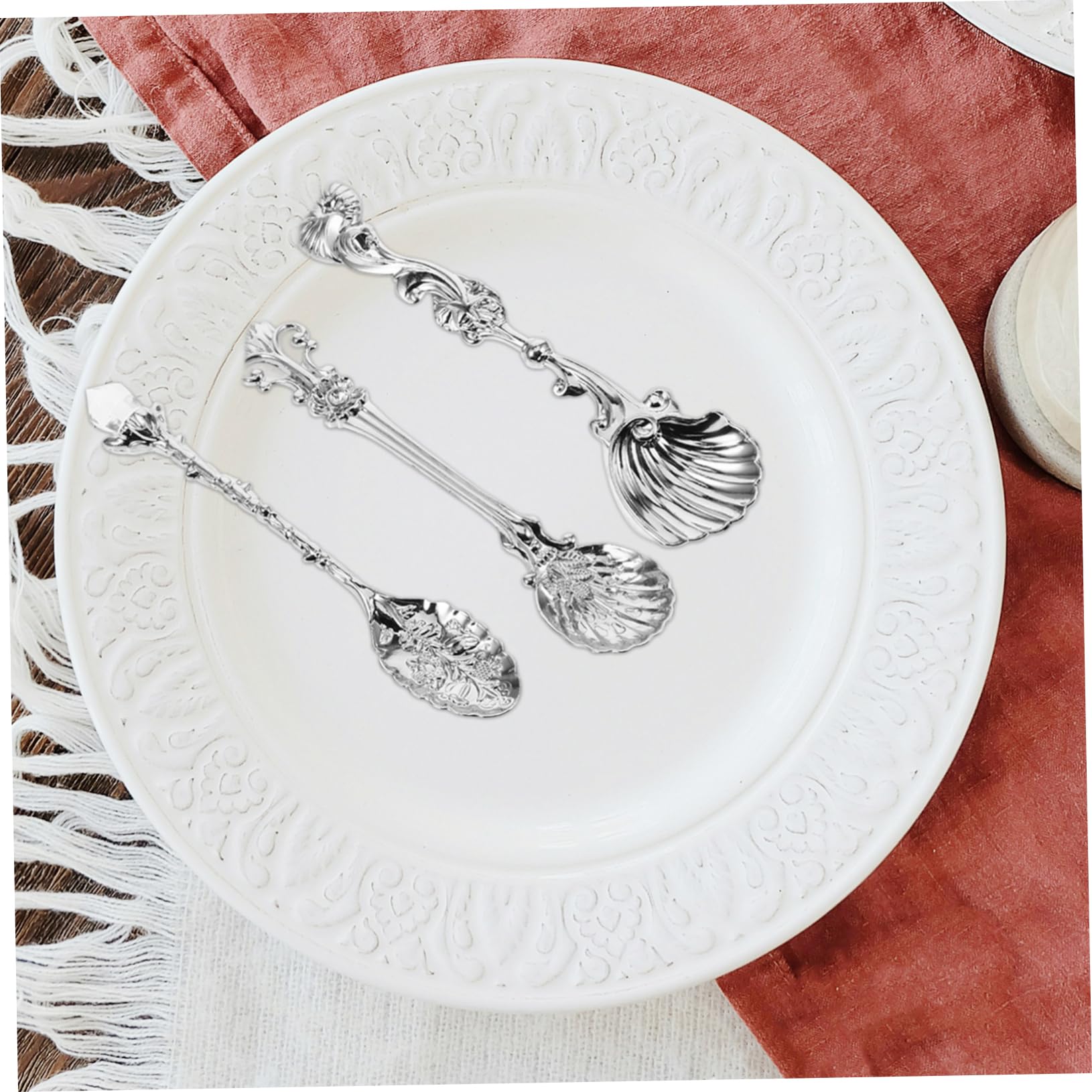 ABOOFAN 5 Sätze Vintage-Geschirr Schalenlöffel Esslöffel Europäischer Kaffeelöffel antiker Teelöffel cocktaillöffel teelöffel set sammlung Minilöffel für Desserts Honiglöffel