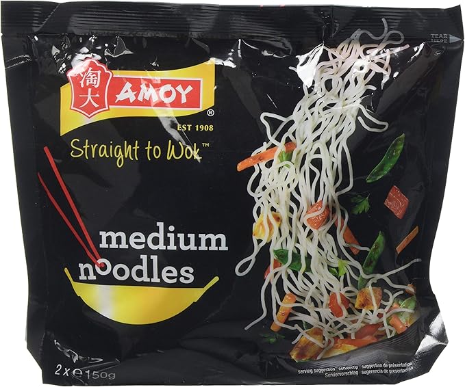 Amoy Straight to Wok Medium Noodles, 300g Amazon.co.uk Grocery