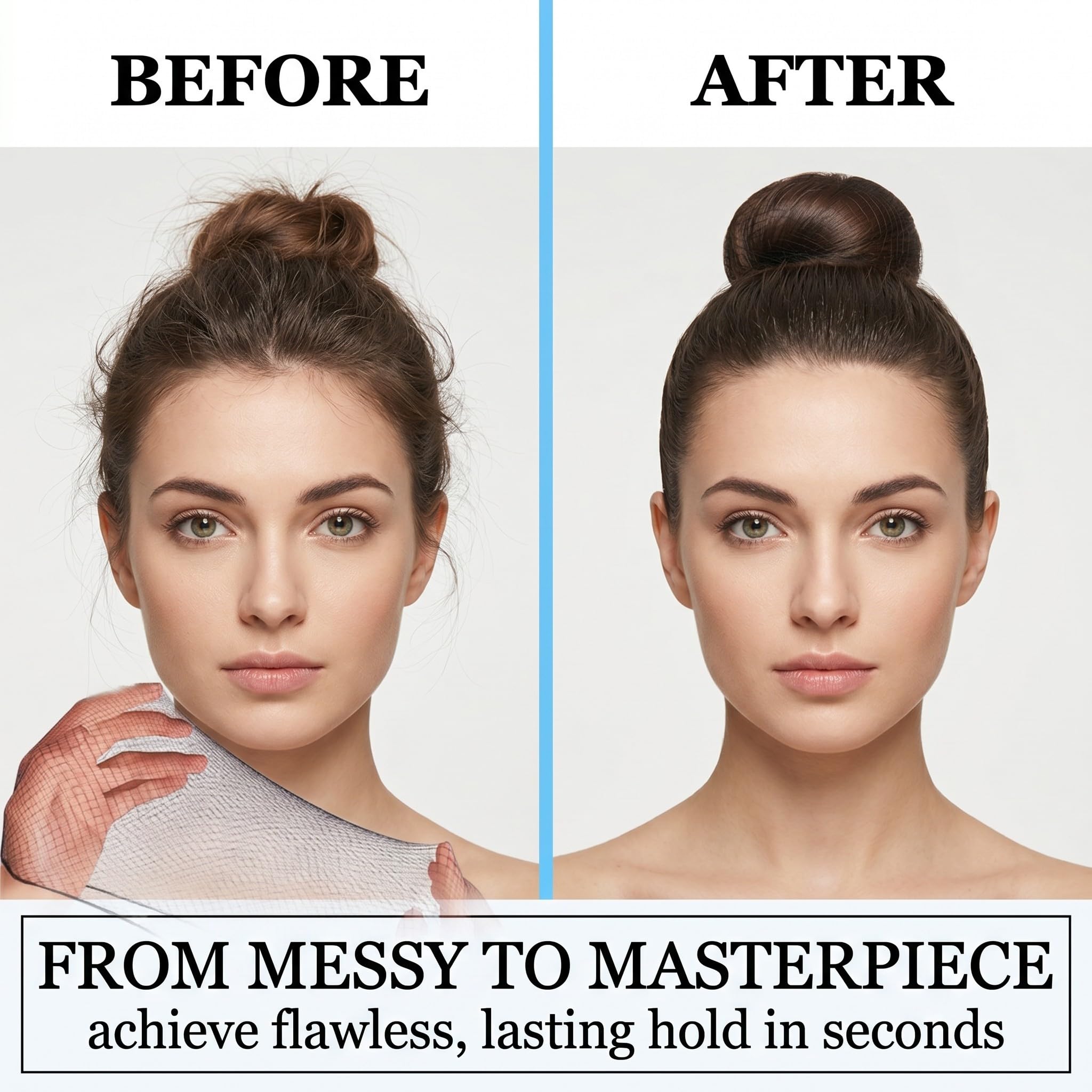Ciambelle per chignon,Questa confezione contiene 24 retine per capelli invisibili e 10 fermagli per capelli a forma di U, appositamente progettati per fissare parrucche e chignon da bambina.