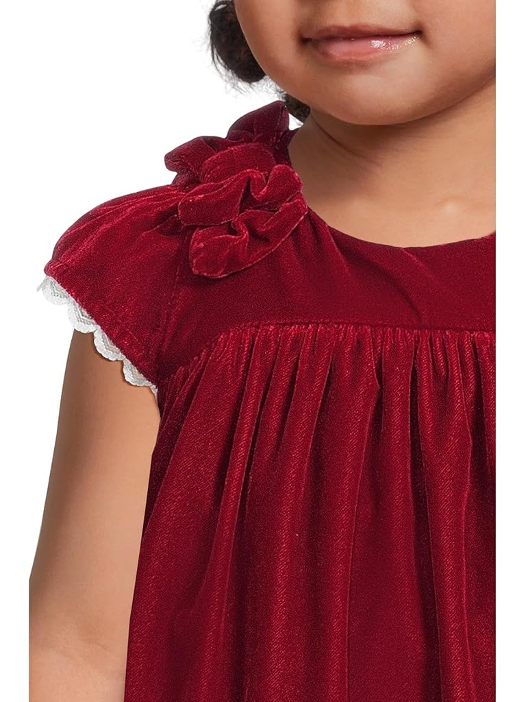 Red Janie and Jack Velvet Bow Dress (Infant)