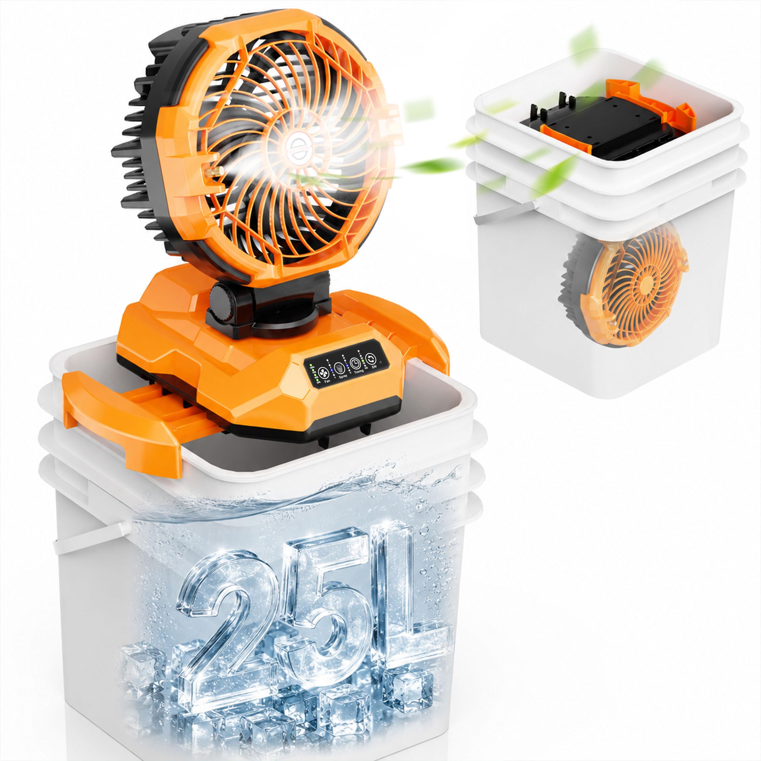 Powdeom 30000mAh Misting Fan with Adjustable Base