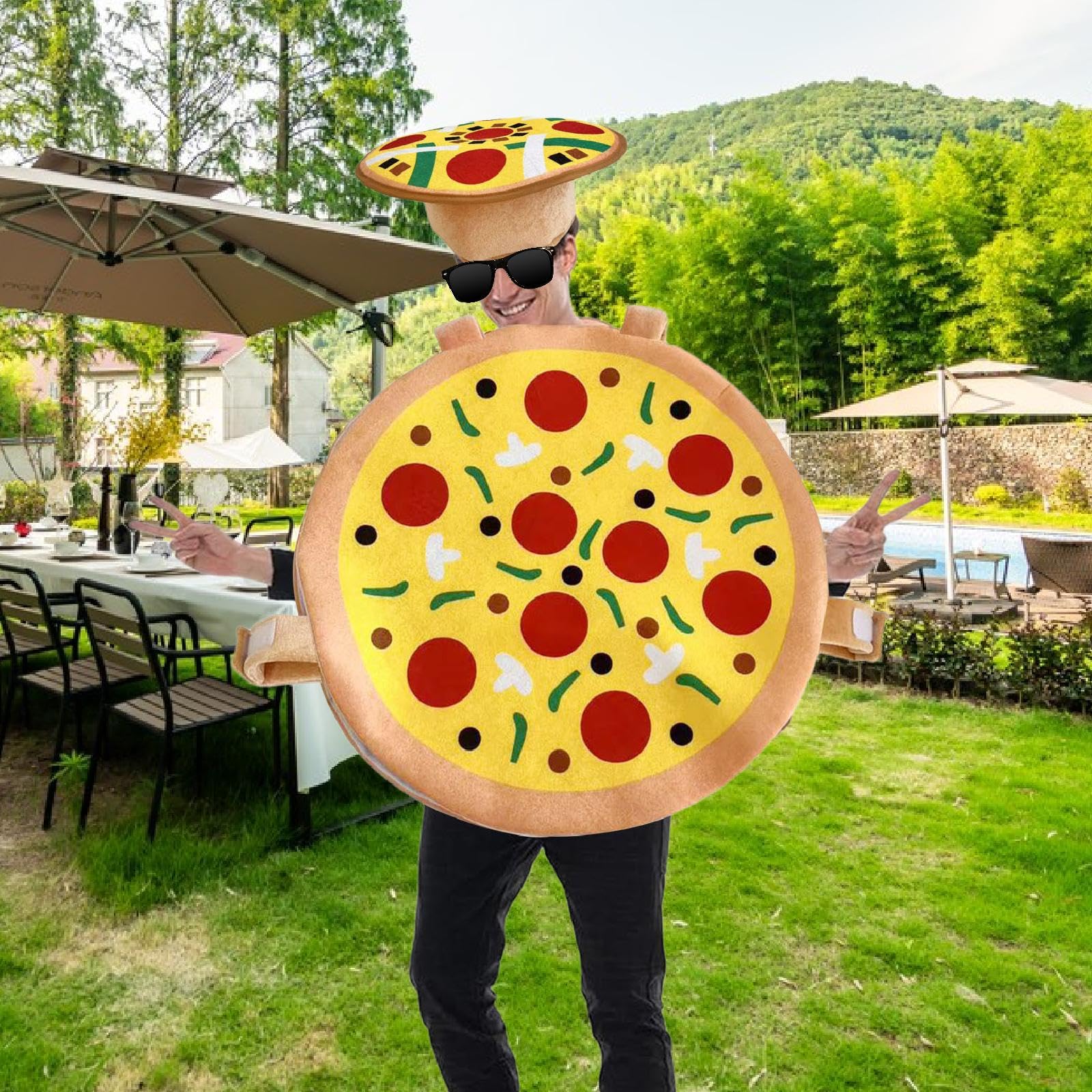 2x Accessori per Tema Pizza, Cappelli E Costumi per Feste