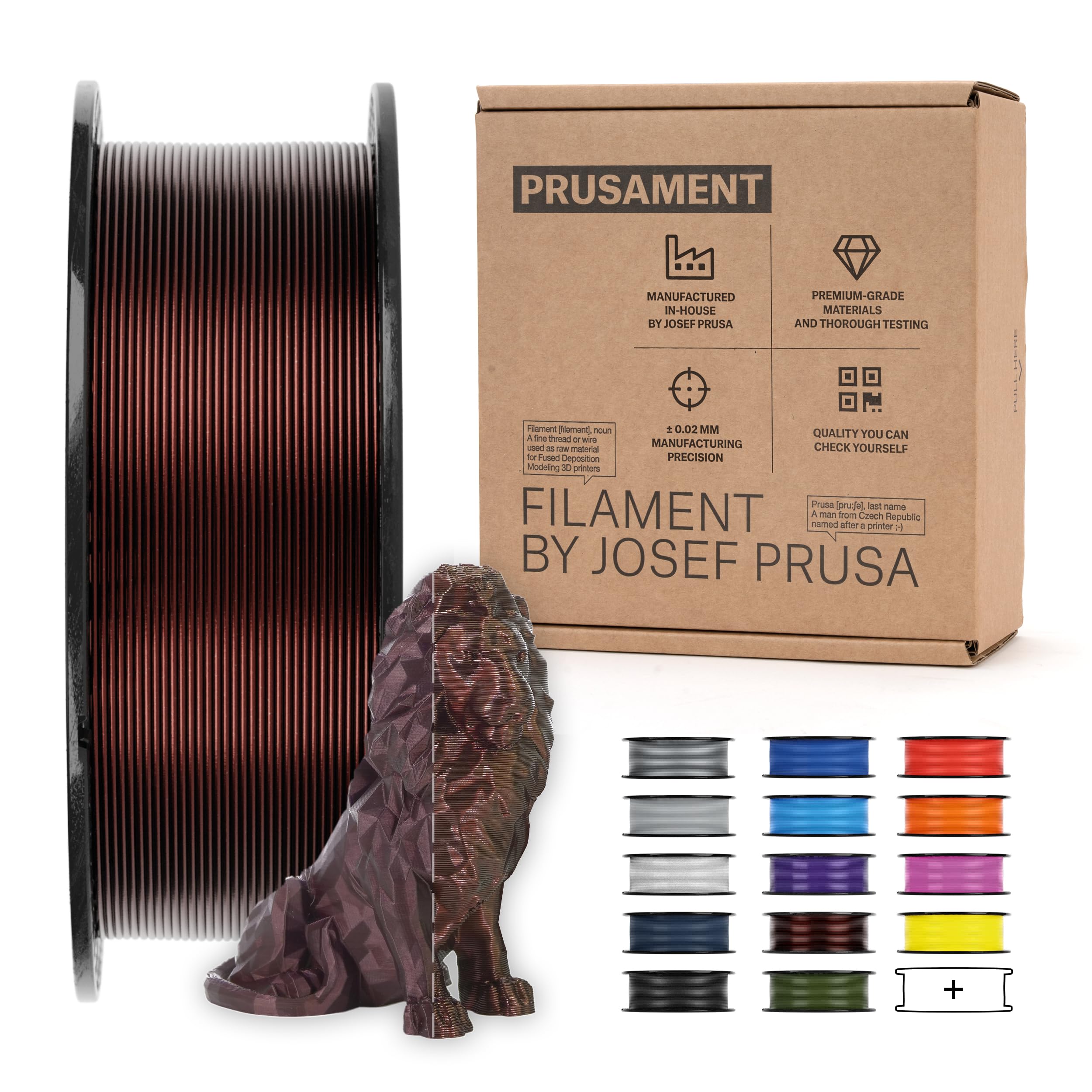 Prusament Premium PLA Mystic Brown 1.75mm 1kg 3D Printer Filament