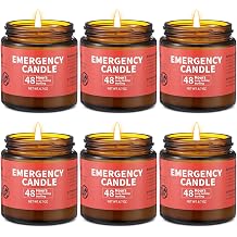 Chuarry 6 Pack Emergency Candles Long Burning 48 Hours Power Outage