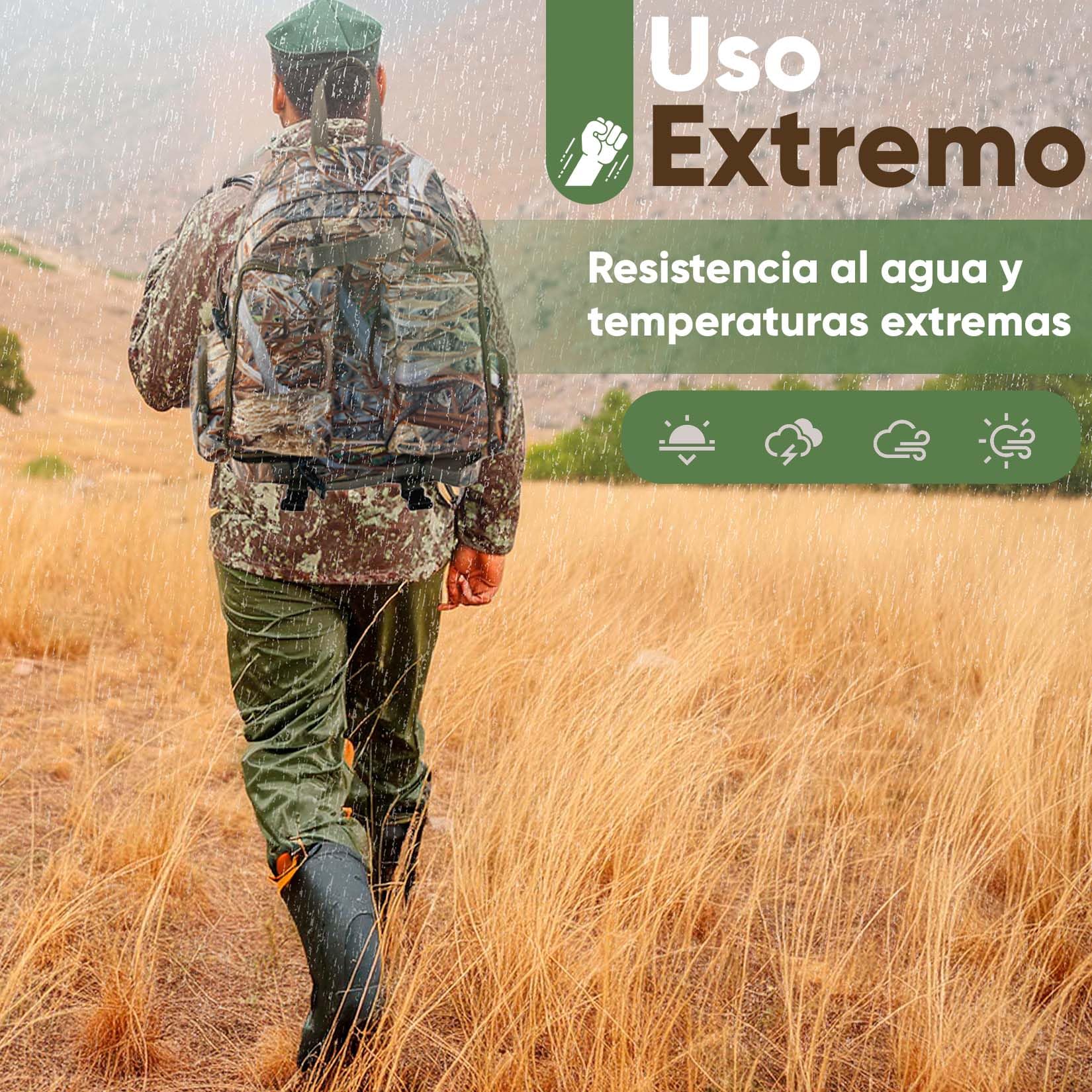 Mochila de Caza- Mochila para Caza con Porta Arma Incluido -Bolsa de caza con Gran Capacidad y múltiples Bolsillos- Accesorios para Cazadores