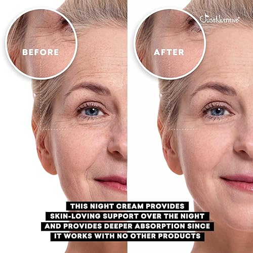 Miniatura 4 de Just Nutritive Crema facial de noche antienvejecimiento | La mejor crema de noche para una piel de aspecto impresionante | Crema antiarrugas | Crema