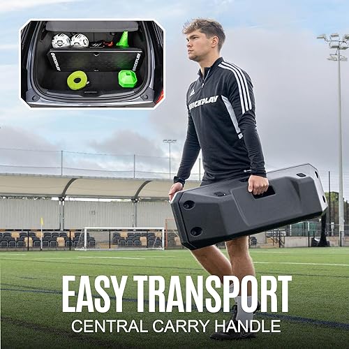 Miniatura 9 de QUICKPLAY Replay Boombox - Tabla de rebote de fútbol  Rebotador portátil de doble superficie con ángulo ajustable  Equipo de entrenamiento de fútbol