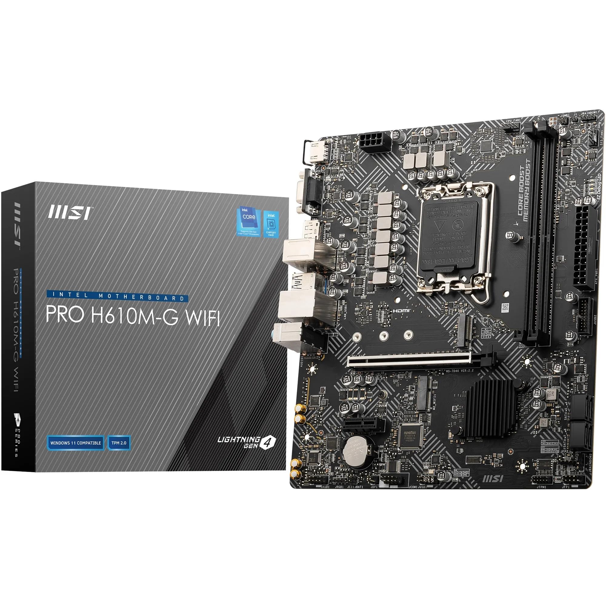 Amazon.com: MSI PRO H610M-G WiFi Motherboard, Micro-ATX
