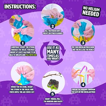Windy City Novelties - Inflatable Game Controller Mylar Pinata with Pull Strings - Reusable