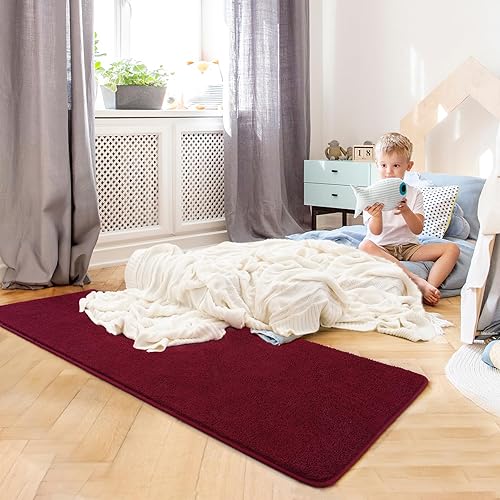 Miniatura 4 de Alfombra de pasillo para dormitorio, alfombra mullida para mesita de noche, cocina, lavandería, entrada, interior, suave espuma viscoelástica,