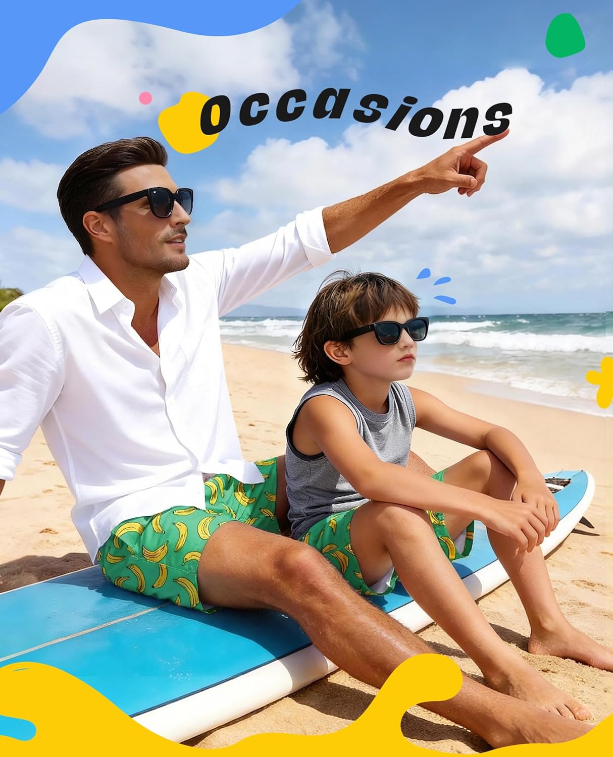 Boys Swim Trunks with Compression Liner 3T-16 Swimming Shorts Quick Dry Bathing Suit