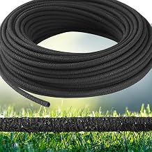 Sasylvia 200 ft 1/4 in Irrigation Tubing Soaker Hose System, Rubber and PE Material, Porous Drip Line for Watering Hydroponics Vegetable Beds, Black