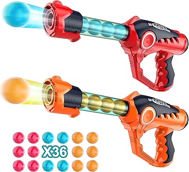 Shooting Game Toy for Age 6, 7, 8, 9, 10+ Years Old Kids, Girls, Boys - Foam Ball Popper Air Guns Toy & 36 Foam Bullet Balls, Sniper Kids Gun Toy Indoor Outdoor Games, Idea for 6-12+