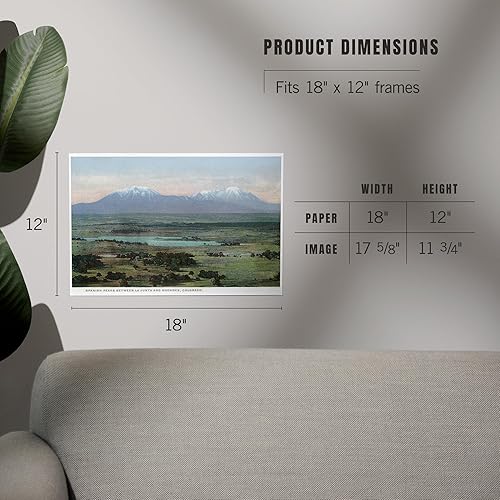 Miniatura 5 de Cuchara Colorado View of the Spanish Peaks 12x18 Art Print Travel Poster Wall Decor