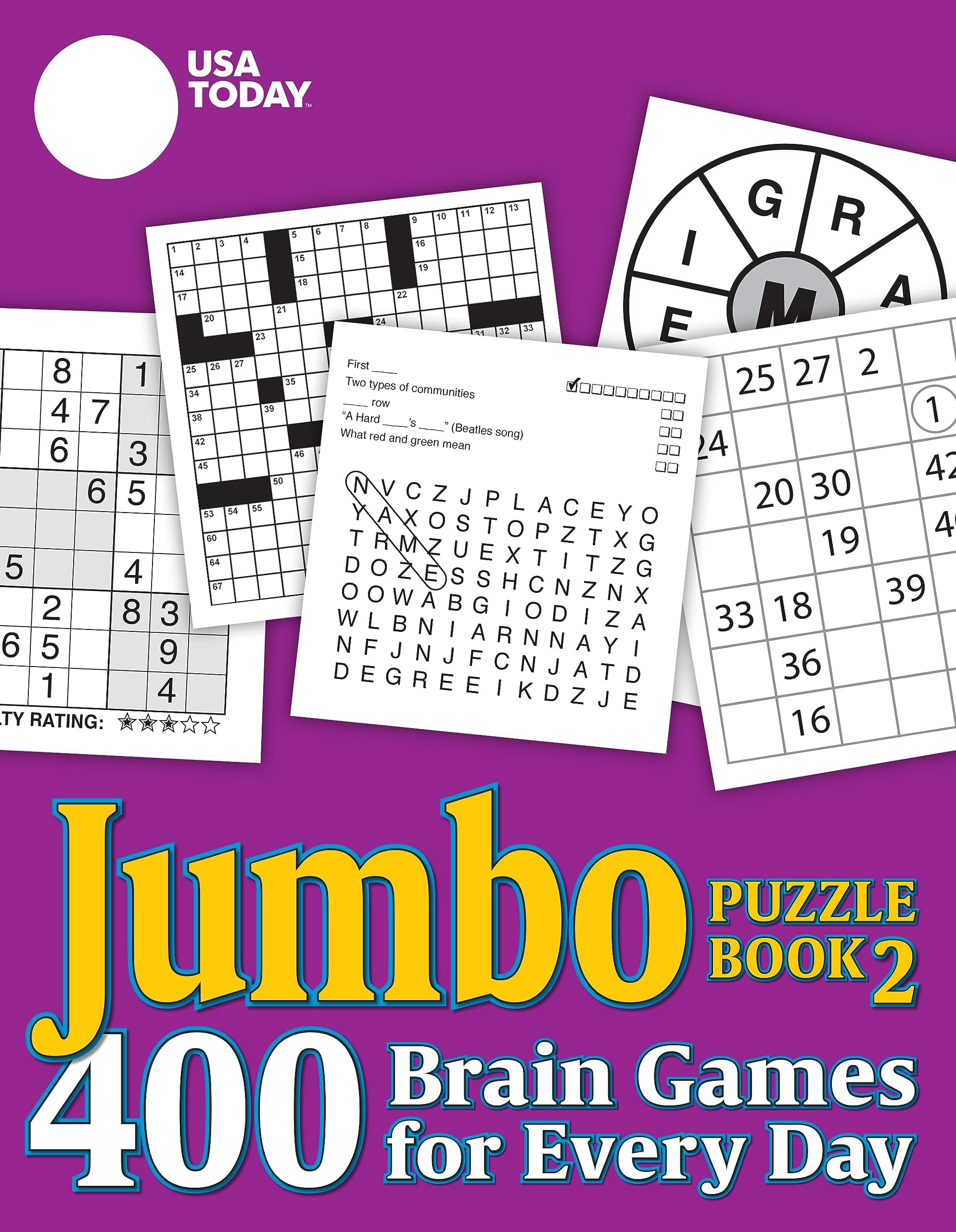 USA TODAY Jumbo Puzzle Book 2: 400 Brain Games for Every Day