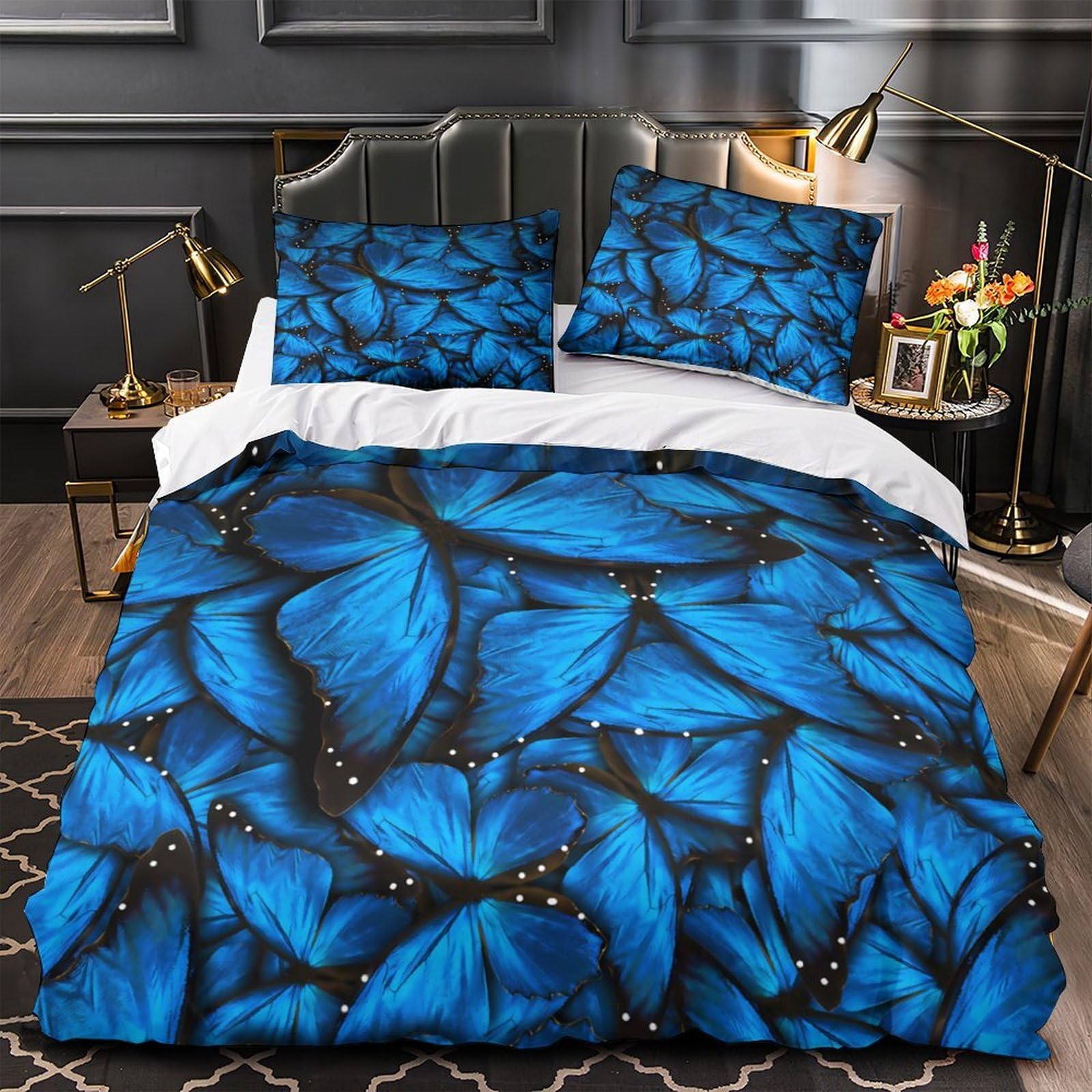 Housse de couette zippée anti-acarien 135x200cm contre les allergies nocturnes