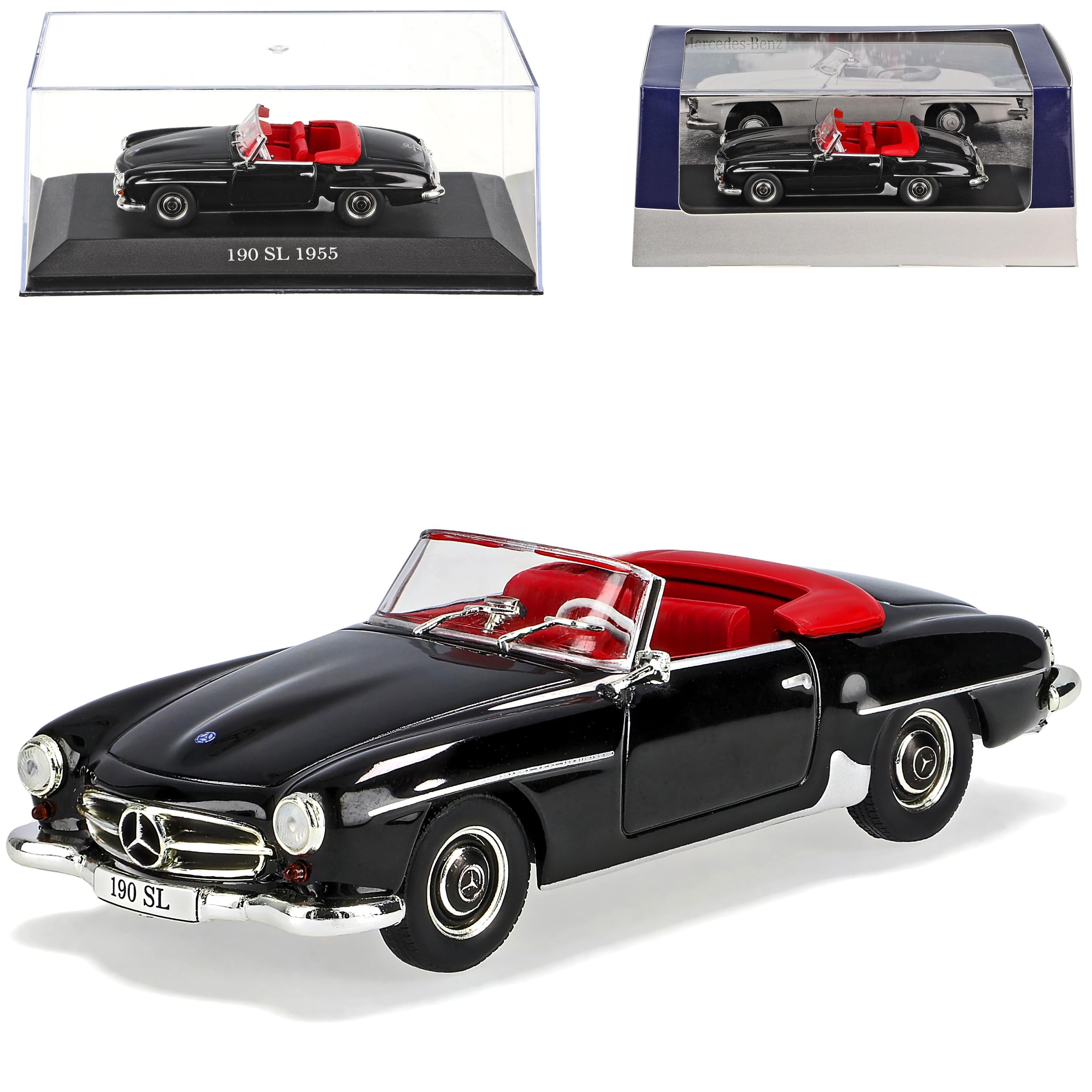 Atlas Mercedes-Benz 190SL Cabrio Schwarz W121 1955-1963 1/43