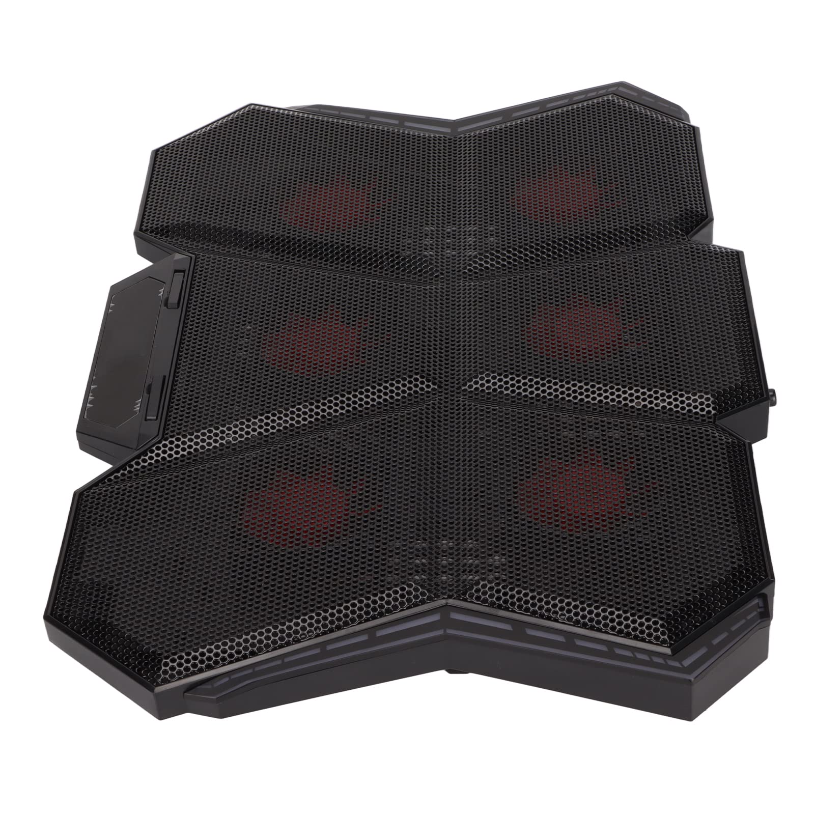 Laptop-Kühler, Kühlkissen, Notebook-Kühler, 6 Extrem Leise Lüfter, 7 Höhenverstellbar, 2600 U/min, 73,25 CFM, Zwei USB-Anschlüsse, Metallgeflecht für 12 Bis 17 Zoll Laptops