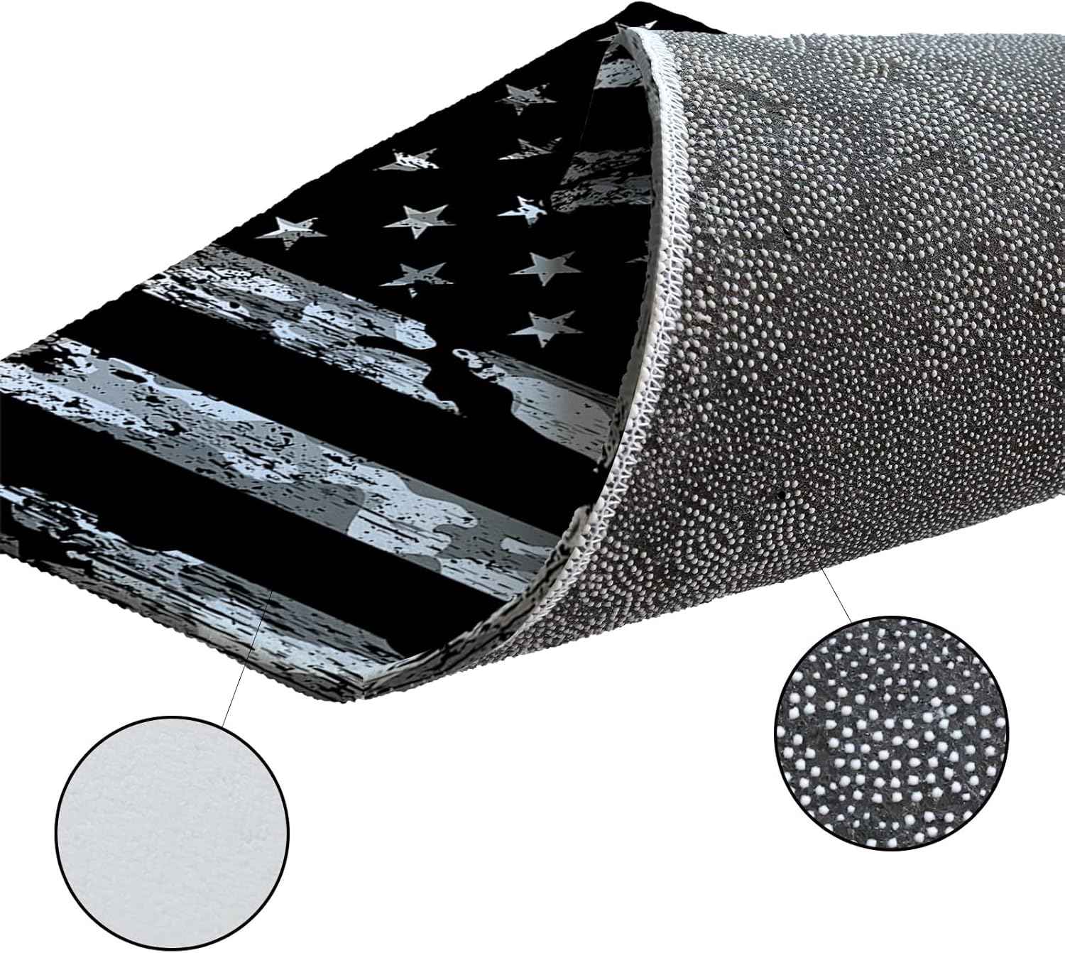 American Rustic Flag Area Rug 5'x8' for Living Room, Kids Teen Girls Boys Bedroom, Independence Day USA Star Stripes Flag Outdoor Indoor Washable Carpet Runner Area+Rug for Kitchen, Hallway, Entryway