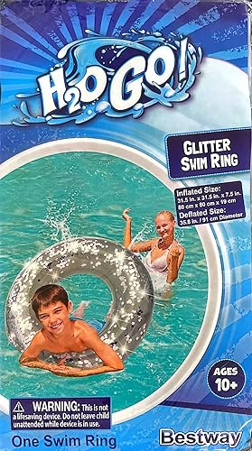 Anillo de natación con purpurina en el interior divertidos flotadores de playa juguetes de fiesta de natación