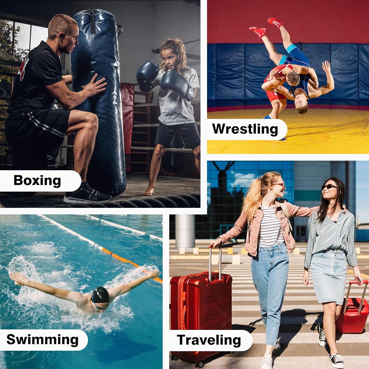 Boxing Gym Bag, WITSTEP Mesh Boxing Duffle Bag with Detachable Shoulder Strap Breathable Gym Duffle Bag for Sweaty Clothes and Equipment, Sturdy Wrestling Karate MMA Workout Bag for Men Women - Image 7