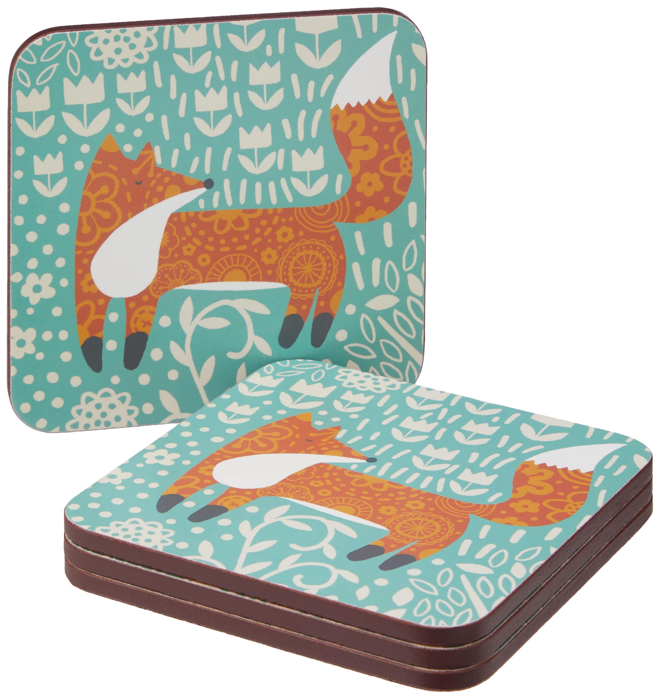 Ulster Weavers Multi-Colour Foraging Fox Coaster Pk4