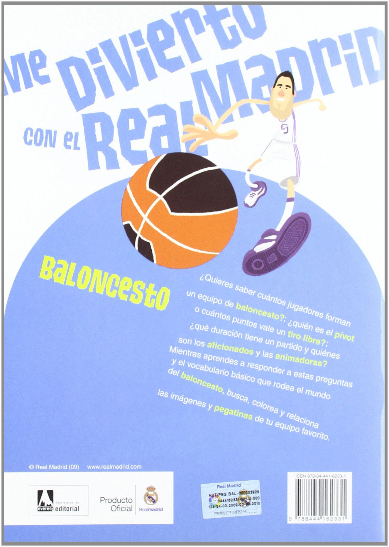 Me divierto con el Real Madrid. Baloncesto: Libro de actividades con pegatinas