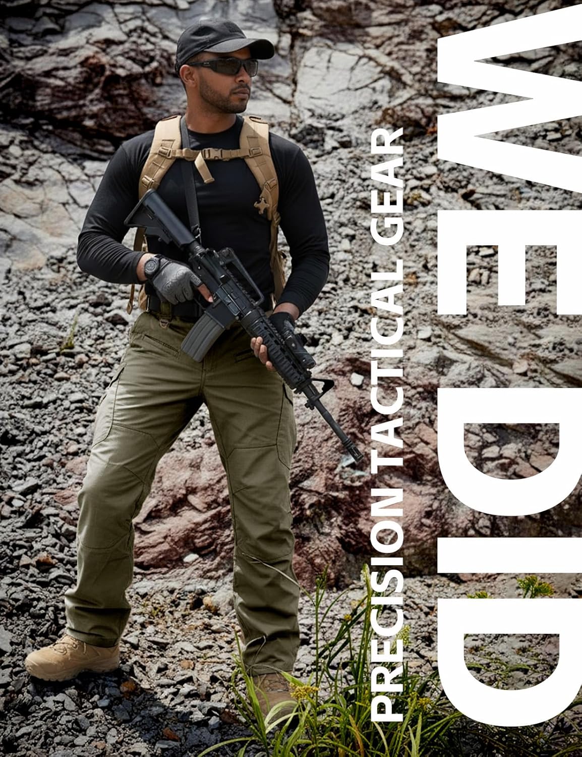 IDOGEAR Men's Flex Tactical Pants Stretch Ripstop Water Resistant Cargo Hiking Pants Lightweight EDC Urban Work Pants - Image 5