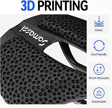 3D Printed Bike Saddle | Comfortable Road Bike Seat Cushion for Men and Women| Lightweight Carbon Fiber Bicycle Seat, Shock Absorbing and Breathable | Ideal for MTB BMX XC Gravel Bikes
