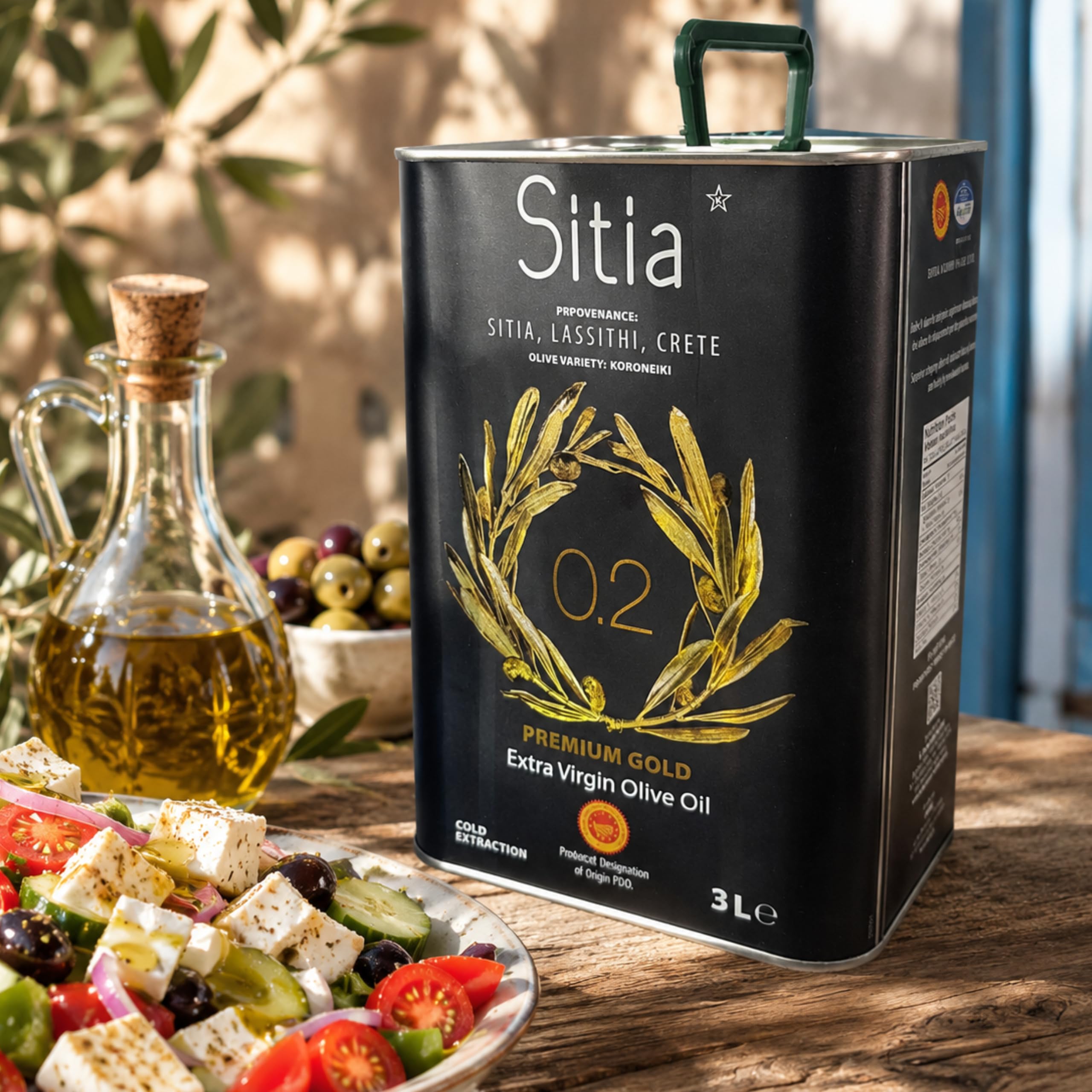 SITIA Premium Gold | Oliwa z Oliwek Extra Vergine 3 L | Kreta | Polifenole