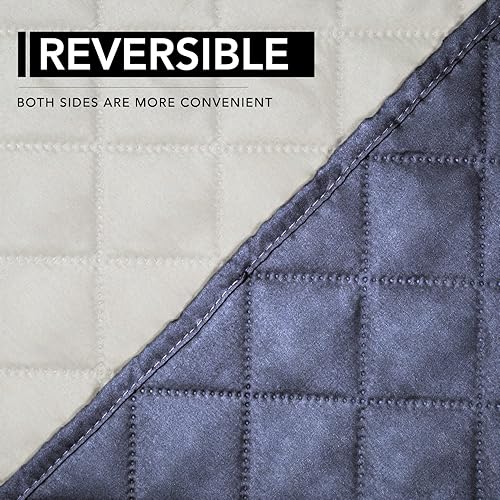 Miniatura 964 de Easy-Going - Funda reversible para sofá, resistente al agua, con varillas de espuma y correas elásticas, protector de muebles para mascotas y perros