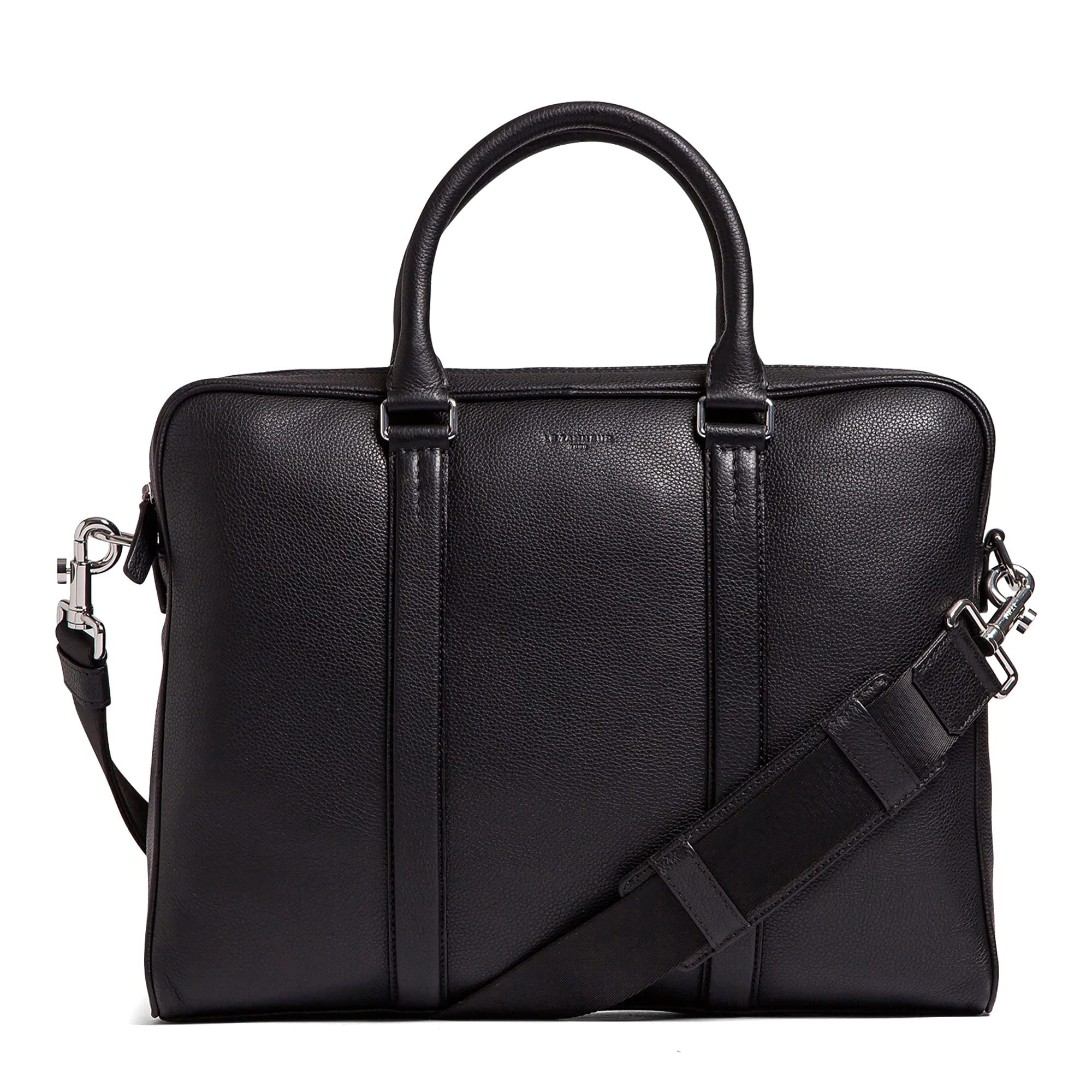 Le Tanneur, porte documents, sac ordinateur 17 pouces, en cuir, charles, homme, poche moussée ordi, poches de rangement, malette, porté main, bandoulière, sac business, travail