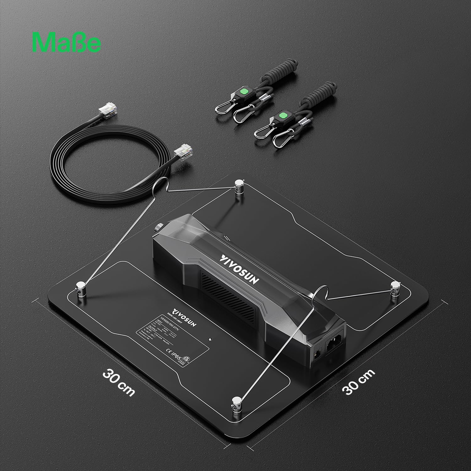 VIVOSUN 100W Pflanzenlampe LED Vollspektrum Dimmbar und IP65 | VS1000 Grow Lampe 2,75 µmol/J für Sämling, Gemüse und Blüte, geeignet für 60x60cm/90x90 cm Growzelt