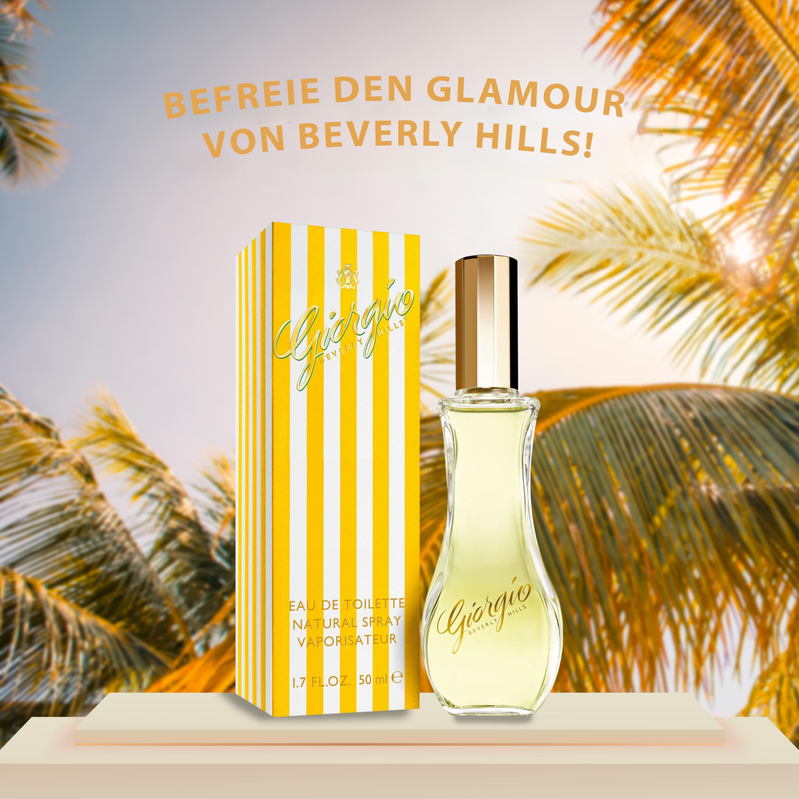 Giorgio Beverly Hills - Giorgio Yellow Eau de Toilette, feminines und elegantes Parfüm Spray, mit blumigen, frischen und leicht orientalischen Noten, holziges Aroma, Parfüm für Damen