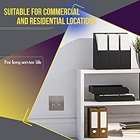 Vista 82 de ENERLITES Elite Series Duplex Receptacle with Screwless Wall Plate, Residential Grade Duplex Outlet, Tamper-Resistant, Grounding, 15A 125V, UL Silver