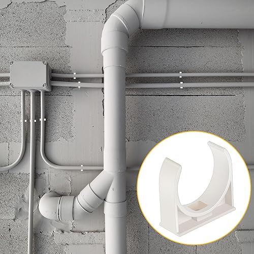 Miniatura 5 de Chunful Paquete de 50 abrazaderas de tubo de 2 pulgadas, clips de PVC, ganchos de soporte de tubería Pex, abrazaderas de tubo en forma de U de