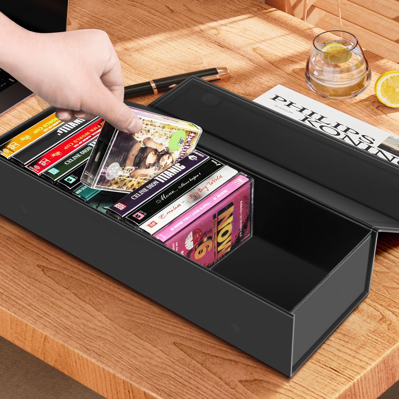 Amazon.com: 3 Pack Cassette Tape Storage Box, Tape Holder Store 60