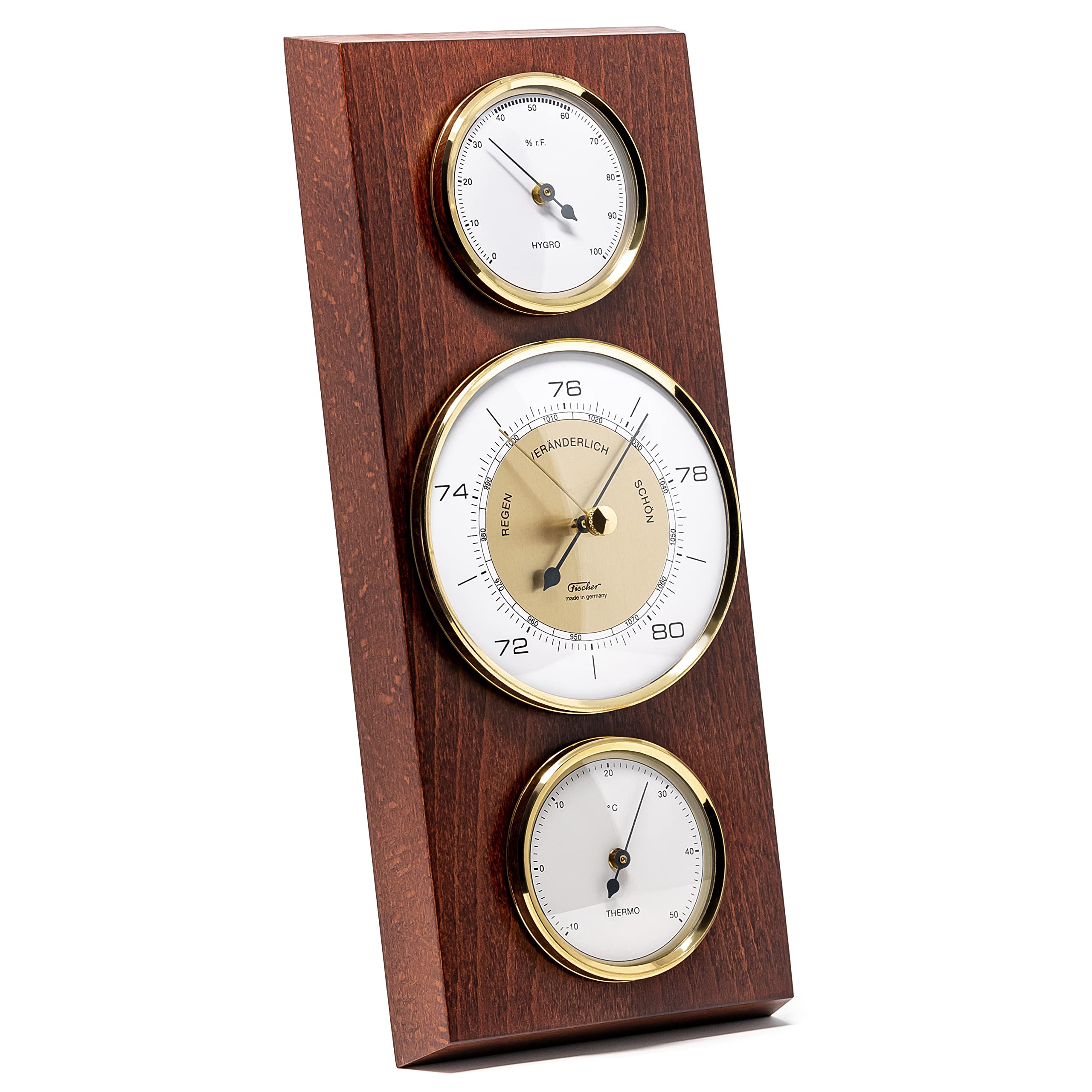 Fischer 9103-22 Stacja pogodowa Wood Mahogany Kolor