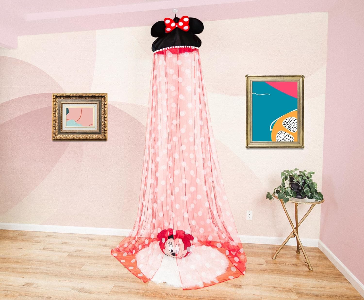 Mickey Mouse & Friends Kids Bed Canopy Curtains for Ceiling, Hanging Mosquito Netting Cover for Reading Nook, Sleeping Tent | Playroom Accessories, Home Decor Room Essentials